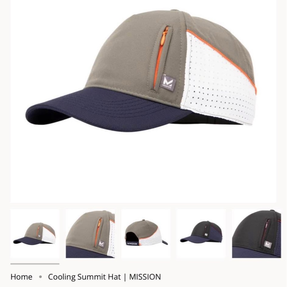 MISSION Cooling Summit Hat - Gray, White, and Navy
